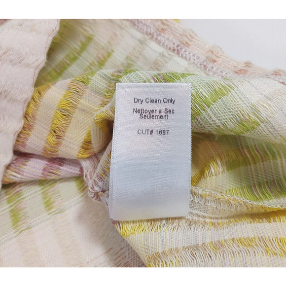 Anthropologie Dolan Crop Top XS Pastel Ombre Metallic Thread Boxy Boho Chic - Picture 6 of 10